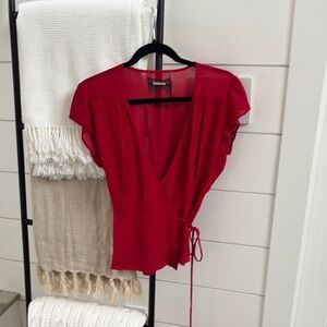 Reformation Crossbody Top. Red. Size S.
